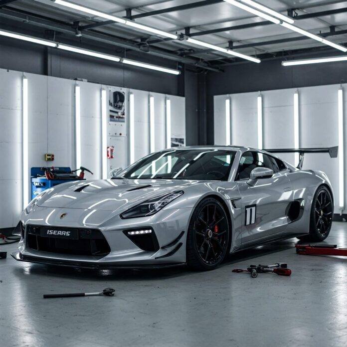 Sleek Silver Car Maintenance Sleek Silver Car Maintenance