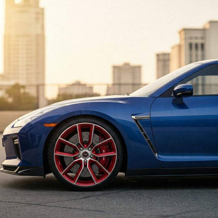 Blue and Red Gleaming Car Blue and Red Gleaming Car