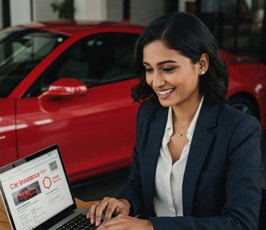 Car Insurance Quotes: What Affects the Price Most? Happy person reviews car insurance quote on laptop