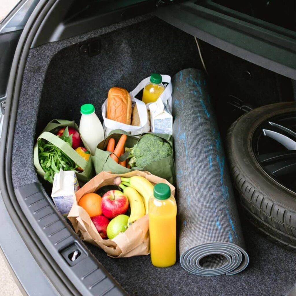 Sneakers on brake in 2016 Civic, 42 mph, rain-streaked windshield.
