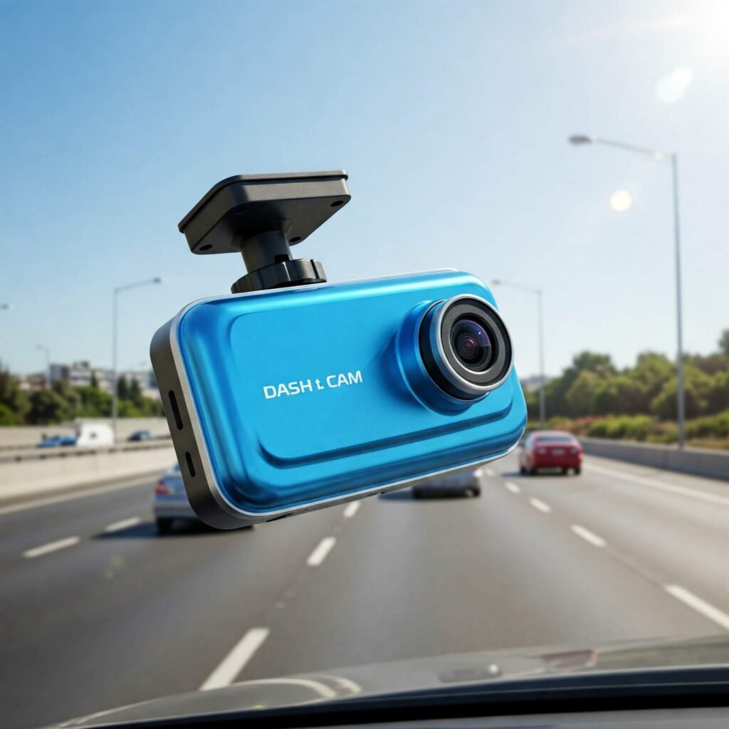 Sleek Dash Cam on Highway
