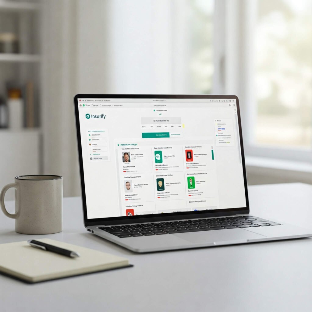 Insurify Quote Comparison on Laptop