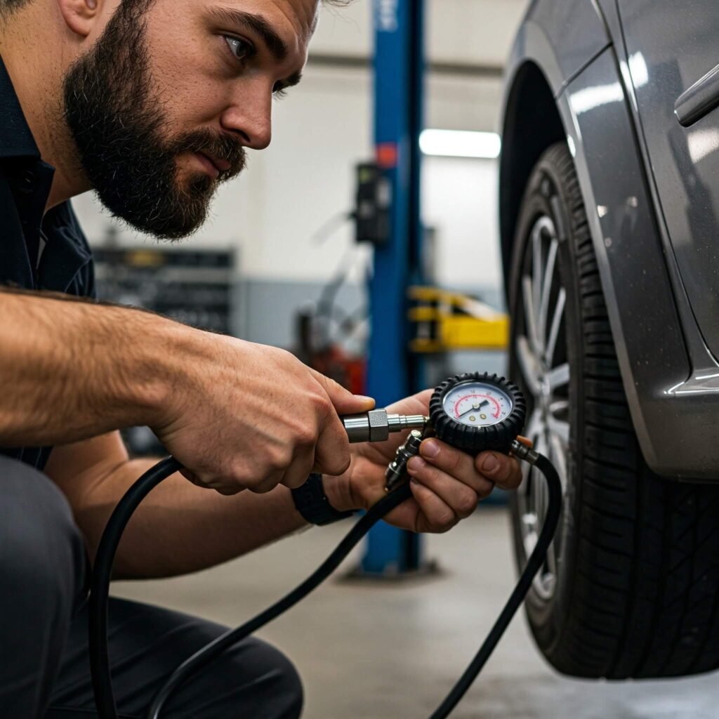 Garage Tire Pressure Check