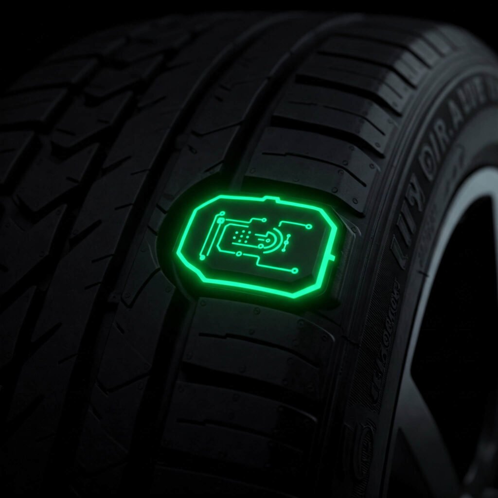 Glowing Green Tire Sensor