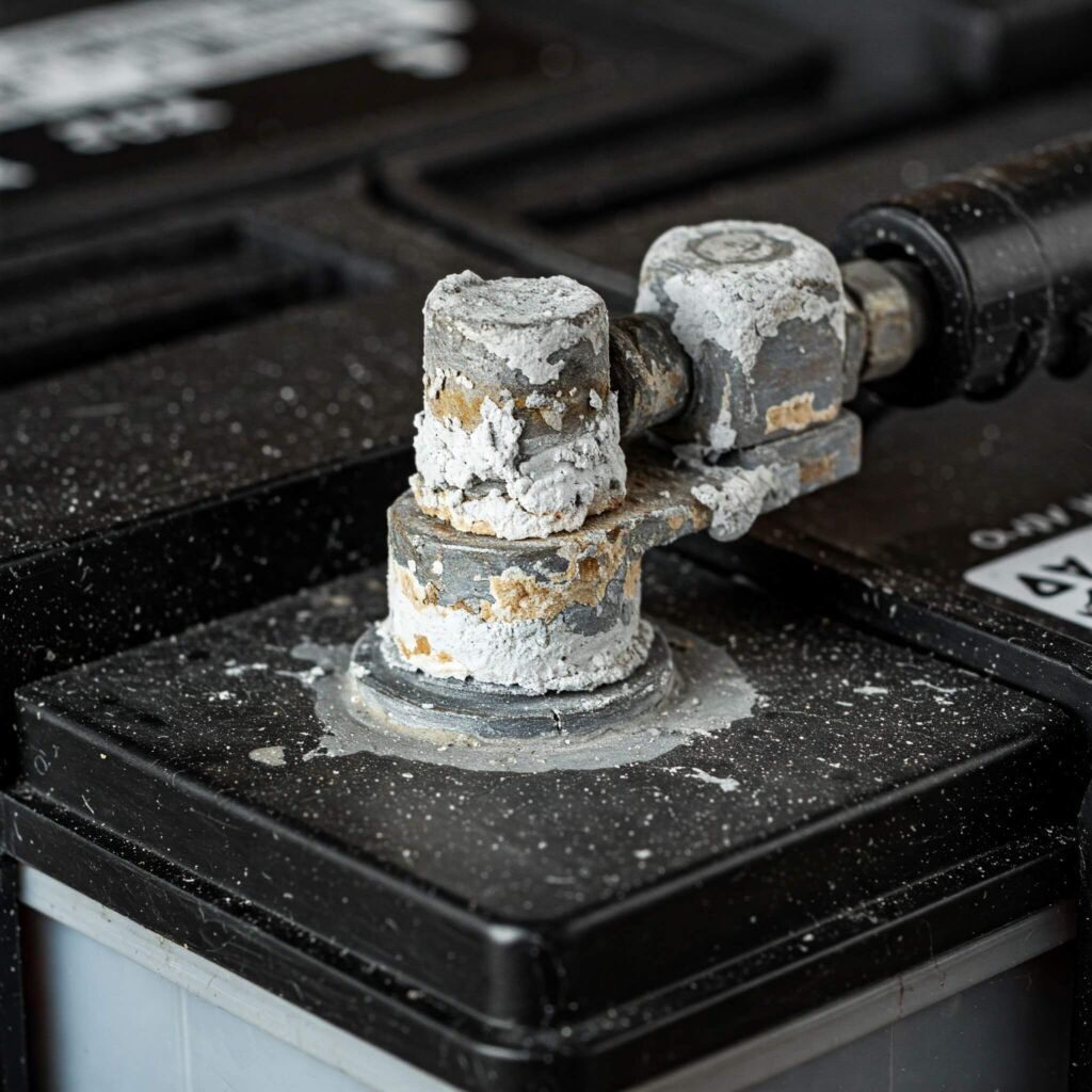Corroded Car Battery