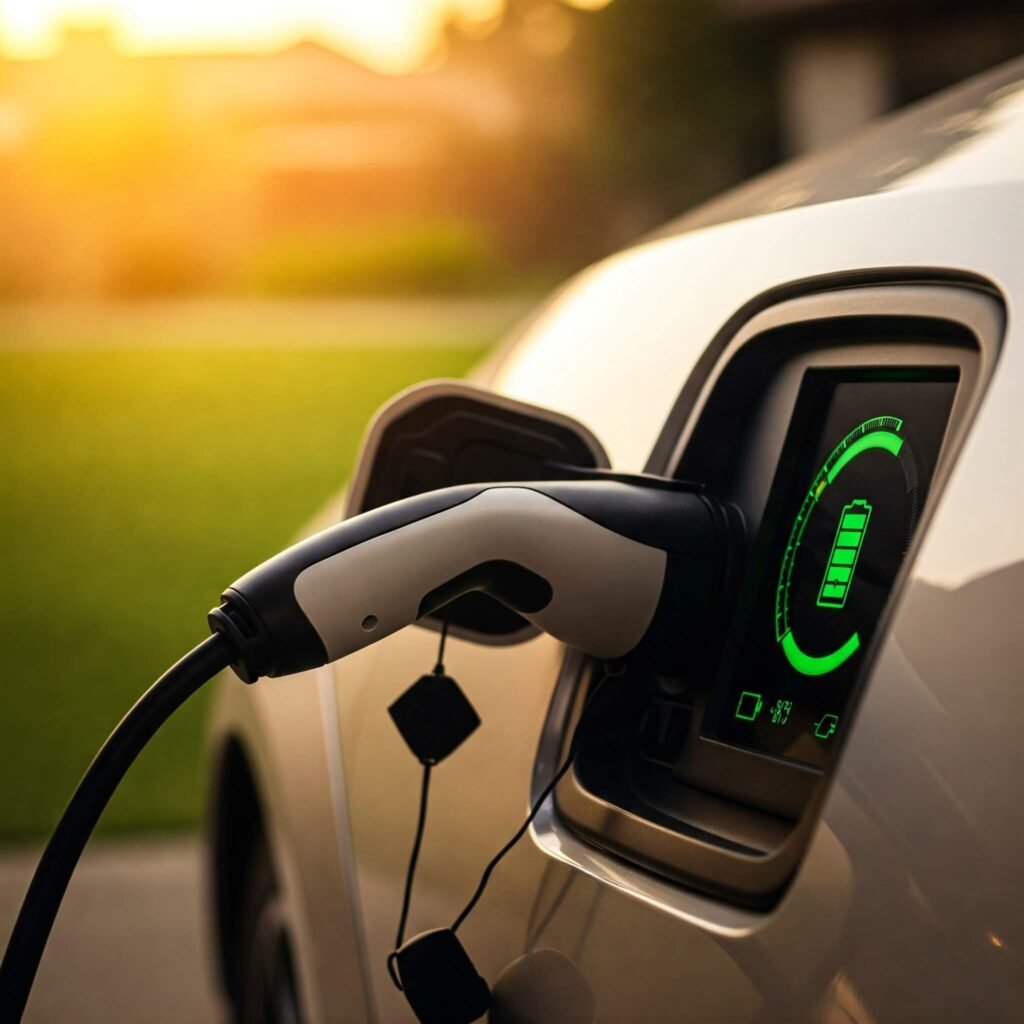 EV fully charged at home
