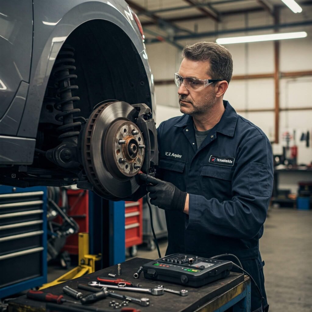 Garage Mechanic Brake Check