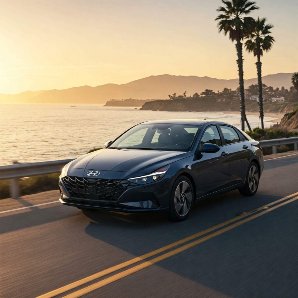 "2025 Hyundai Elantra coastal drive"