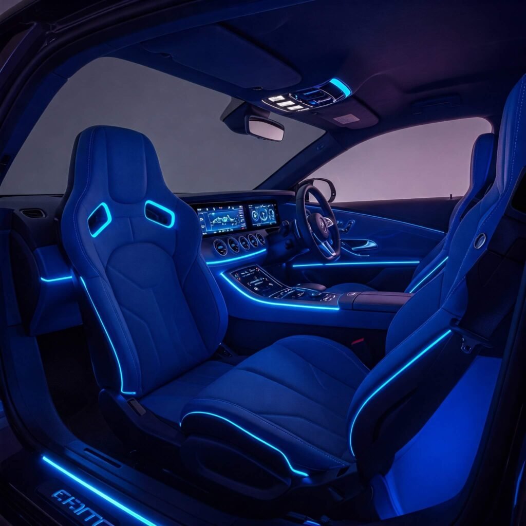 Blue LED Car Interior Lighting