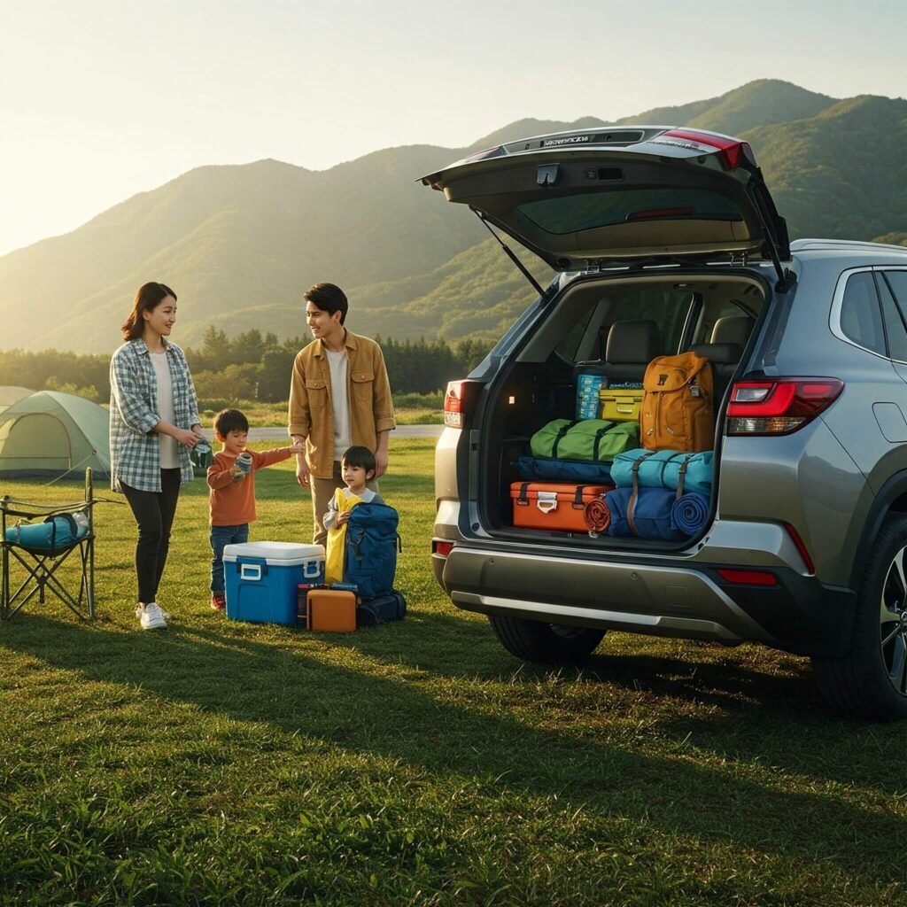 Hybrid SUV family trip