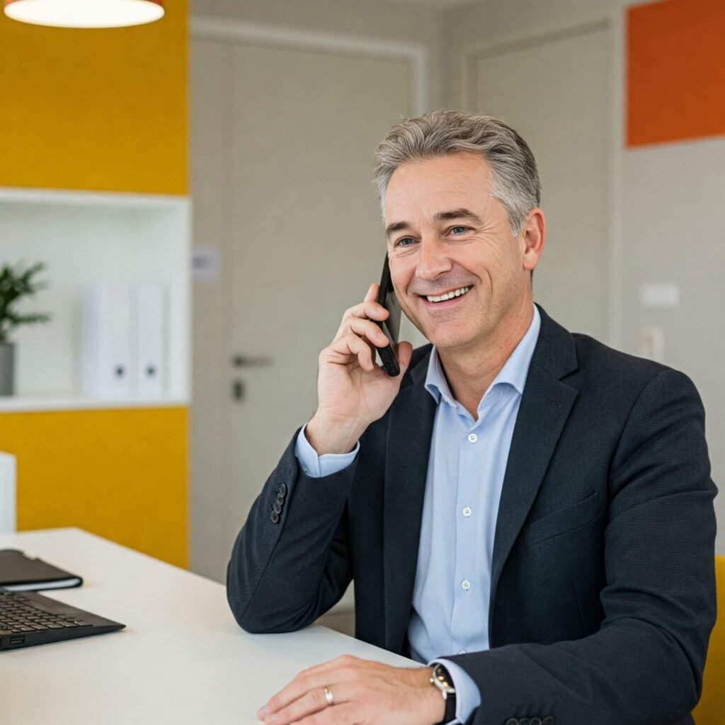 Friendly Insurance Agent on Call