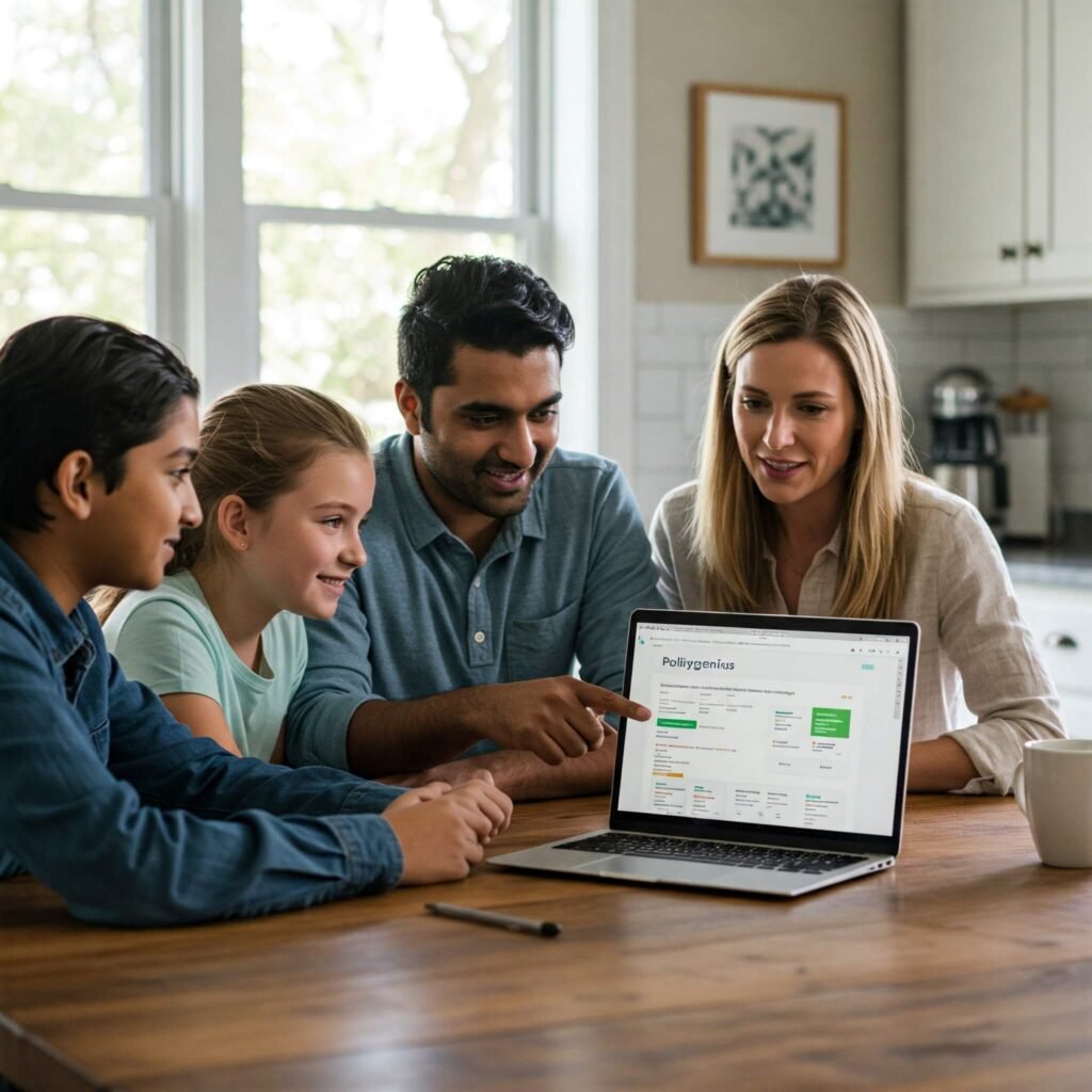 Family Comparing Insurance with Policygenius