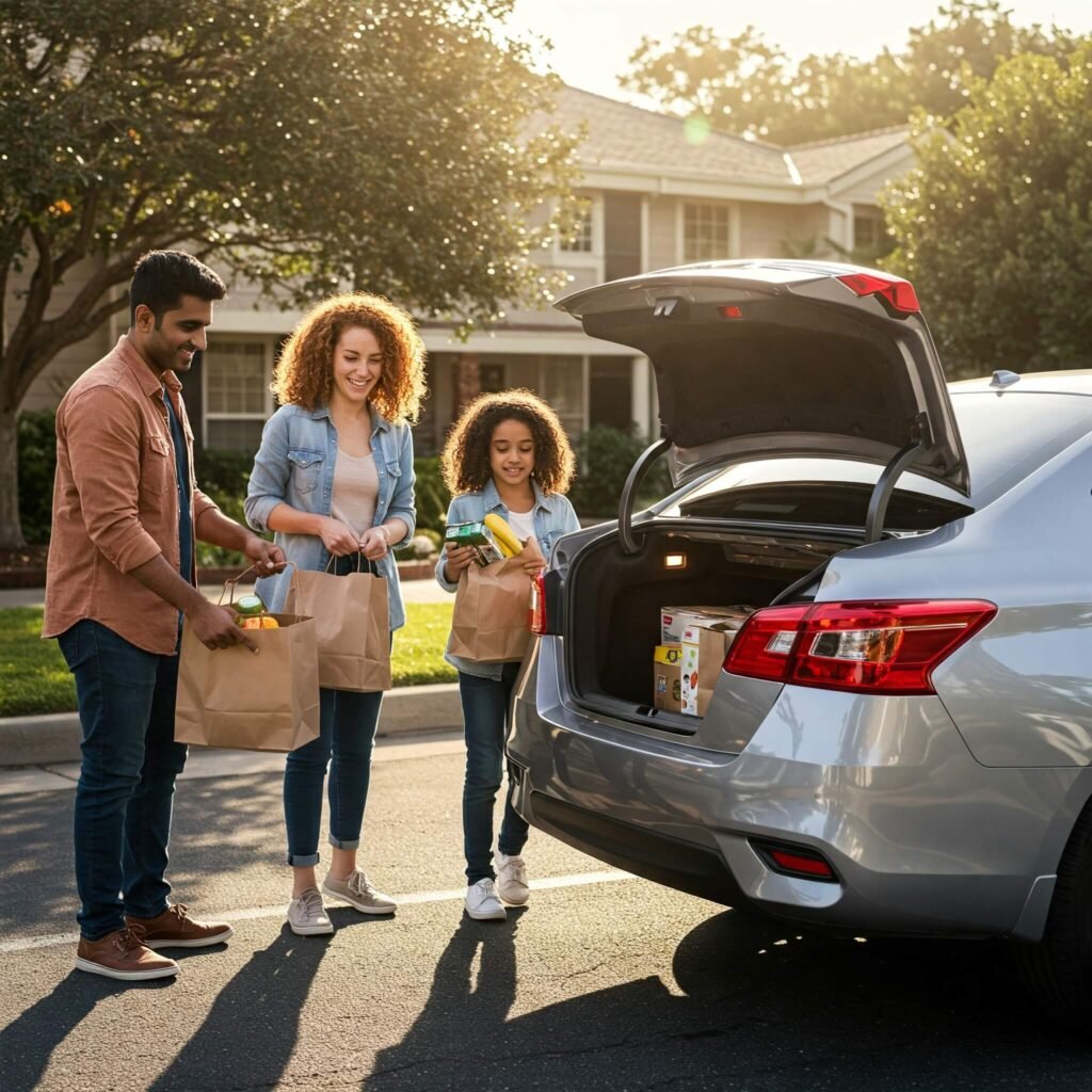 Nissan Sentra Family Groceries
