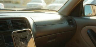 Best Used Cars Under $15,000 in 2025 – Ranked by Experts Cracked phone shows blurry Carfax; origami cash cars on stained atlas in sunlit dash.