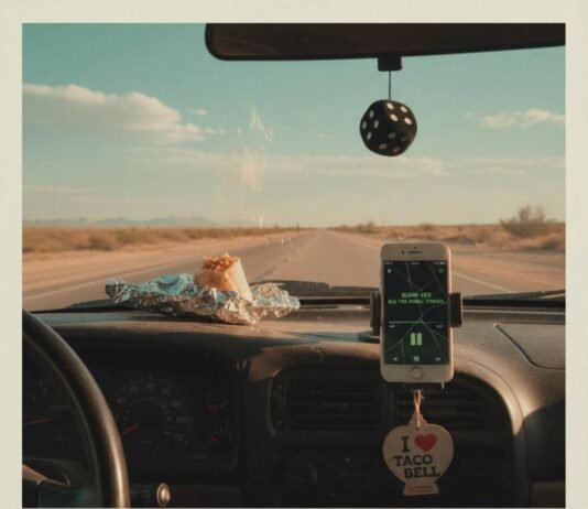 Top 10 Sedans Under $30,000 You’ll Love Driving Dashboard with burrito, phone, and road.