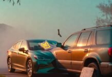 New Cars vs. Certified Pre-Owned: What’s Worth Your Money? Shiny sedan and dusty SUV at golden hour, "For Sale" sign, mismatched sock dangling.